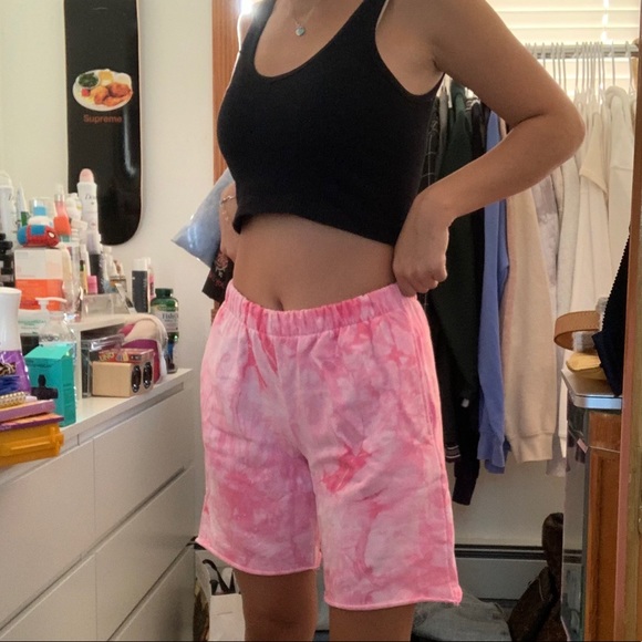 Adika Pink Tie Dye Sweat Shorts 